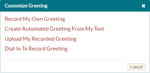 Customize Greeting